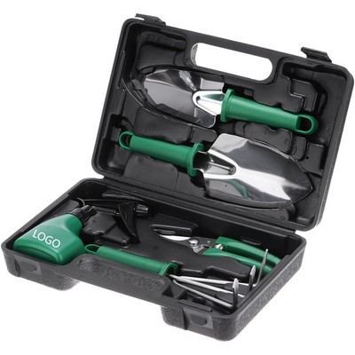 5-Piece Portable Garden Tool Set with Carrying Case